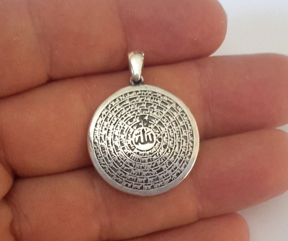 1 Sterling Silber 925 Dua Koran Muslim asmā ul ḥusnā 99 Schöne Namen von  Allah Anhänger