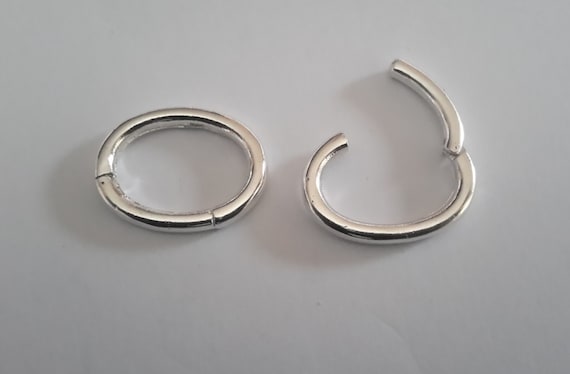 2 Sterling silver oval enhancer shortener clasp simplicity key | Etsy