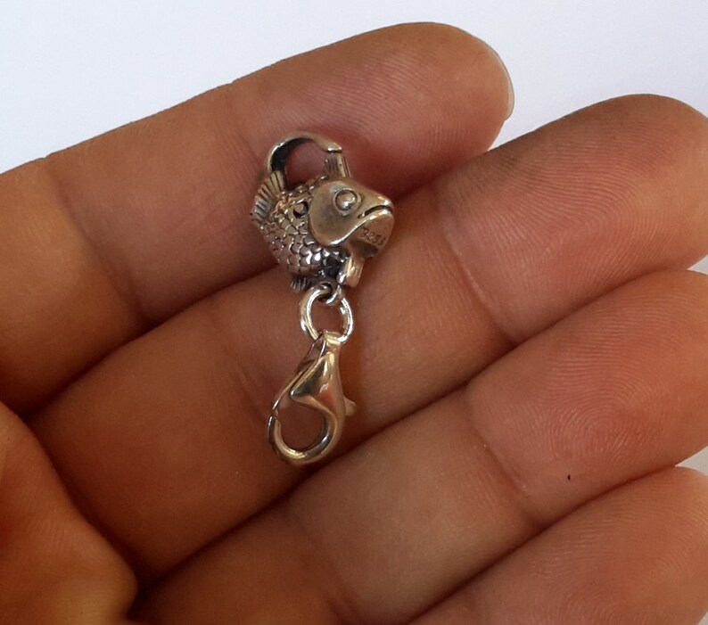 1 Sterling Silver 925 Big Fish Lobster Clasp Lock Bead Etsy