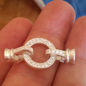 Sterling Silver Pearl Enhancer Pendant Bail Connector – 6.2x10mm, 925 Silver, Shortener Clasp #99538