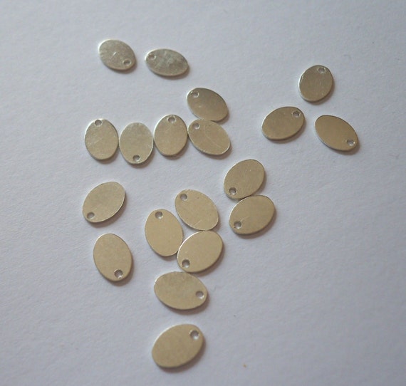 20 Sterling Silver Oval Blank Id Tag 