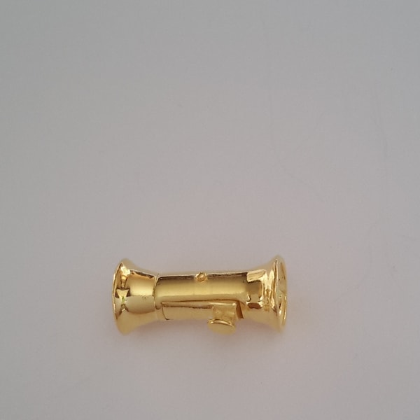 1 argento sterling massiccio 14k 18k oro 24K placcato in uno dei suoi generi perla ad incastro barile fibbia set