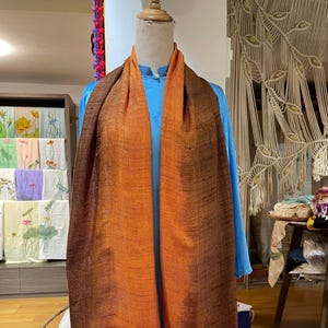 Handwoven Mulberry Silk Scarf: Vietnamese Artisan Scarf, All-Seasons