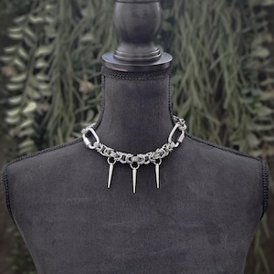 UNISON - chainmail necklace- stainless steel - grunge punk goth jewelry