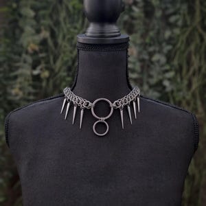 WARRIOR - chainmail necklace- stainless steel - punk goth jewelry - darkwave