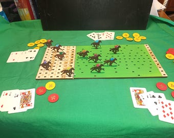 Horse Racing Game  , Laser cut Files SVG, AI, DXF  .Rules to play  also included.