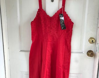 Tissu celanese pour femmes ROUGE vintage avec étiquette