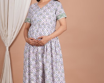 white christmas dresses Final Sale Breastfeeding Invisible Zipper T-Shirt Dress main image 1