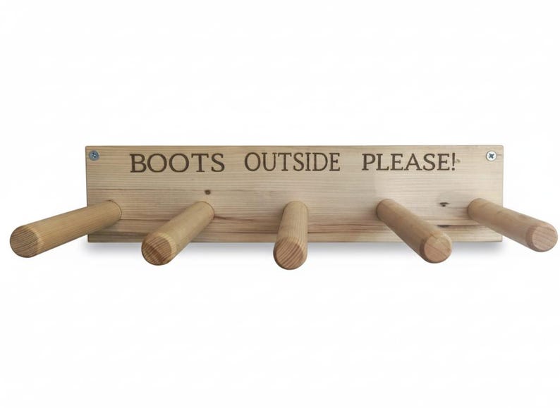 Custom Wall Mounted Boot Storage, Wooden Boot Rack, Wellington Rack ...