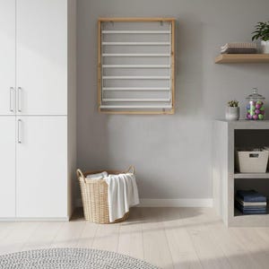 Wall Mounted Drying Rack, Foldable Drying Rack, Fold-Up Hanging Drying Rack , Laundry Room Drying Rack, Laundry Room Storage, Folding Hanger