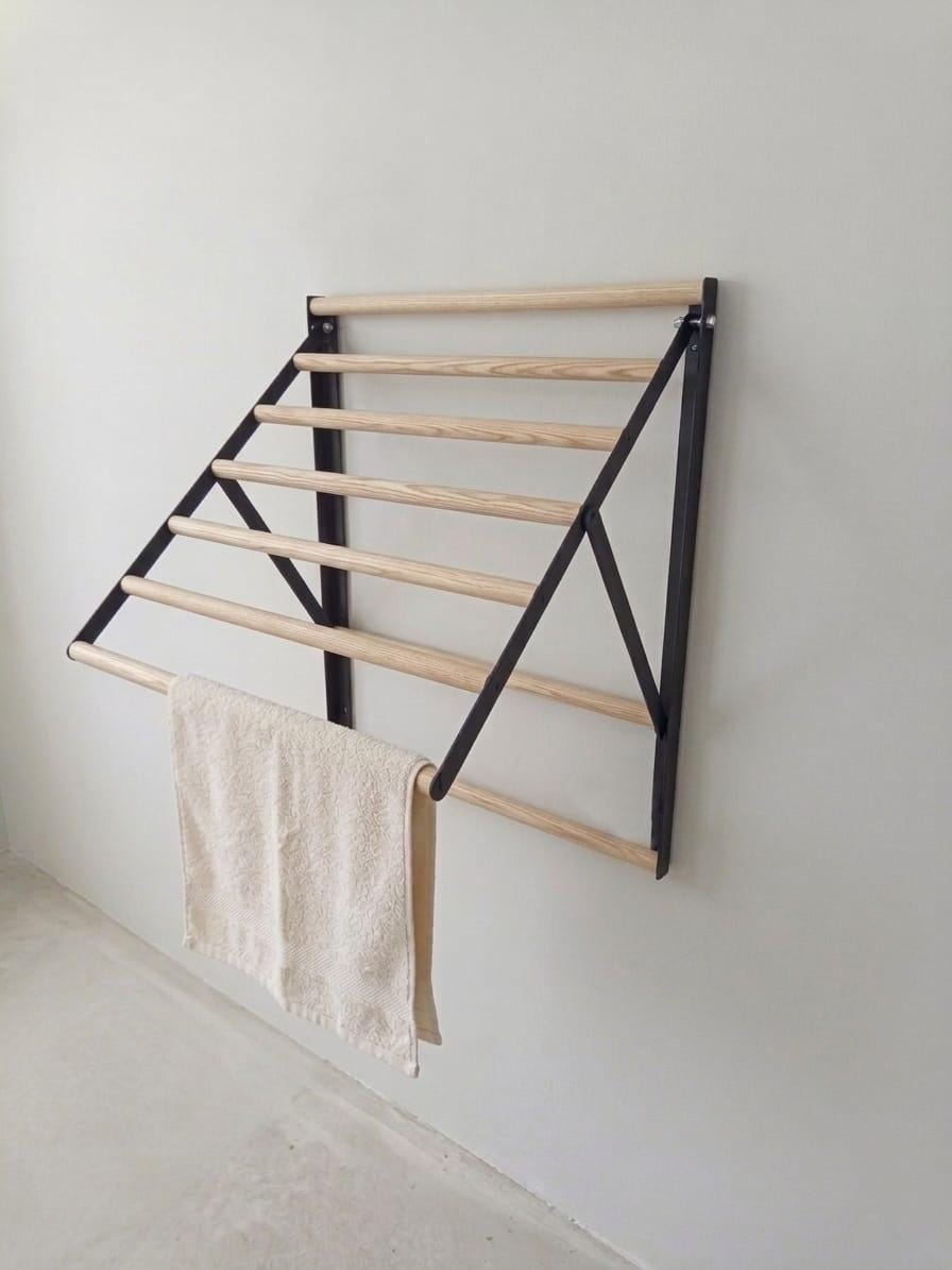 Wall Mounted Drying Rack, Fold-up Hanging Drying Rack , Laundry Rack ...