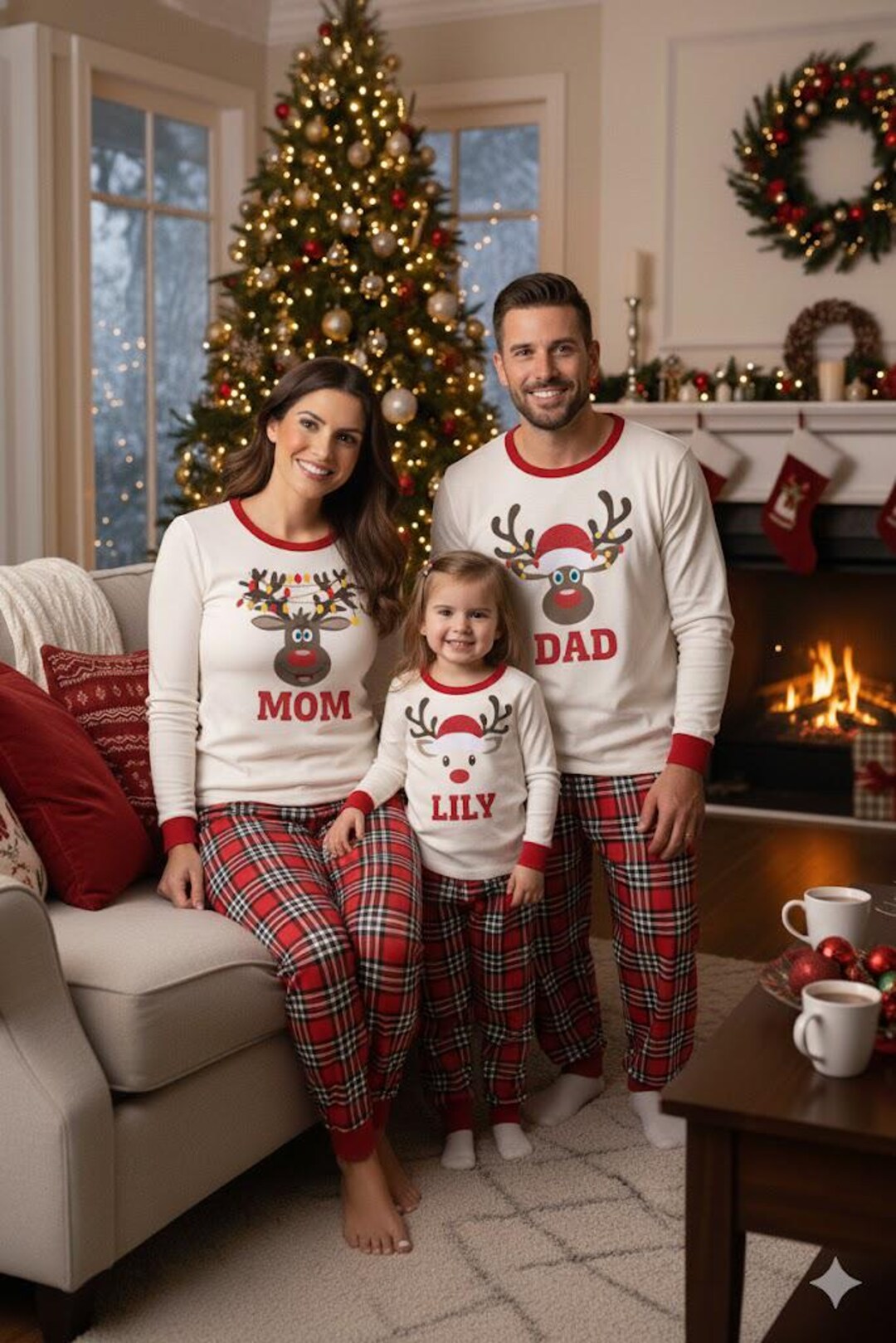 2025 Christmas Deer Christmas Pajamas, Christmas Pajamas for Family ...