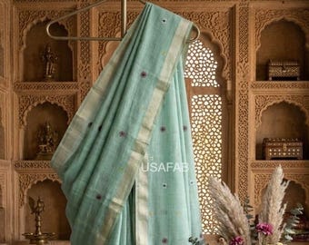 Graceful Jamdani Weaving Saree,Classic Ethnic Elegance,Soft Jamdani Butta Work,Lightweight Sarees