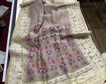 Designer Muga Cotton saree ,colourfull meena weaving pallu saree,Indian Sarees