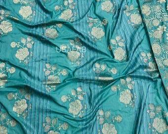 Soft Khadi Paithani Silk Saree,Zari Butti Work & Multi Colour Tissue Border,Designer Saree with Matching Blouse