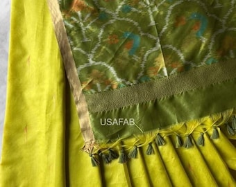 Silk Feel Saree with Patola Weaving,Ikkat Weaving,Traditional Ethnic Wear for Festive,Wedding Wear