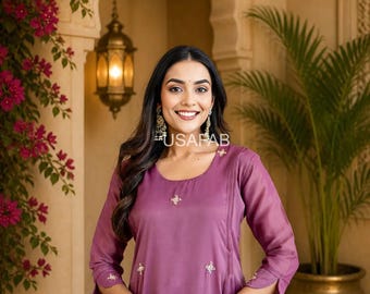 Premium Cosmos Simmer Kurti Set,Heavy Beads Work,Zardosi Work,Festive Party Wear,Ready to Wear for Women