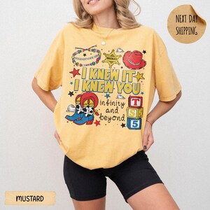 Retro I Knew It I Knew You Were Turning 5 Shirt, Swifts and Toy Story 5 Shirt, Disneyland Swifts Toy Story 5 Birthday,Toy Story Birthday tee Mustard/Daisy