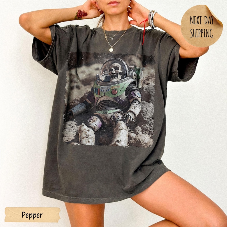 Toy Story Comfort Colors Shirt, Buzz Lightyear Shirt For Men Women, Pixar Tee, Animation Tee Shirt, Movie Lover Gift, Pixar Movie Tee Pepper/Dark Heather