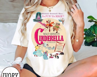 Camisa vintage de Cenicienta con colores cómodos, camisa de princesa Disney, camisa de cuento de hadas Disney, camisa de viaje Disney, camisa de princesa Cenicienta Disney