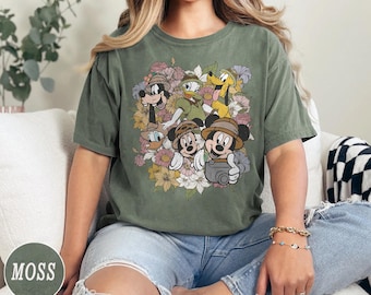 Comfort Colors® Safari Mickey And Friends Shirt, Leopard Minnie Mouse Shirt, Animal Kingdom Shirt, Minnie Mouse Shirt, Disney Safari Shirt