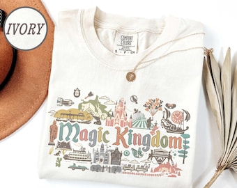 Retro Magic Kingdom Shirt, Vintage Magic Kingdom T-Shirt, Familienurlaub Shirt, Disney Familien Shirts, Disney World Disneyland Mädchen Reise Shirt