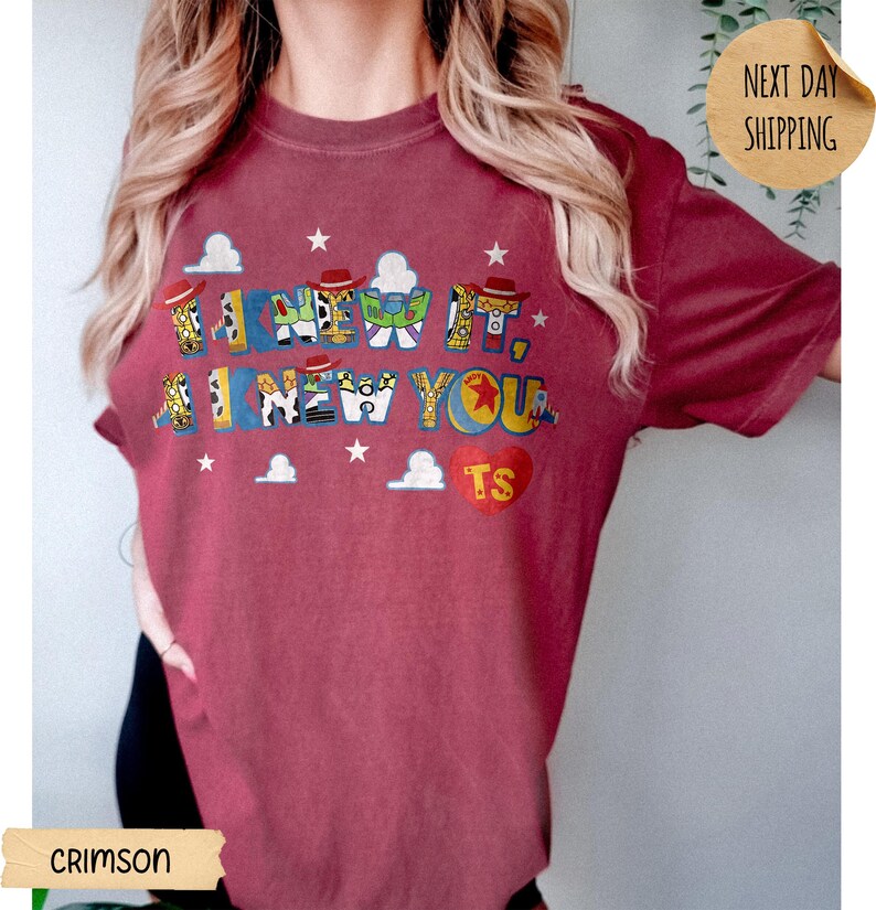 Vintage I Knew It I Knew You Shirt, TS and Toy Story 5 Friendship Shirt, Woody Buzz Lightyear Tee, Disneyland Toy Story Family Matching Tee image 3