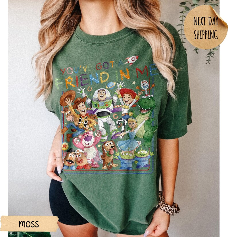 You've Got Friend A Friend In Me T-shirt, Toy Story Shirt, Woody And Friends Sweatshirt, WDW Family Vacation Shirt, Disney Toy Story Sweater Moss/Military Green