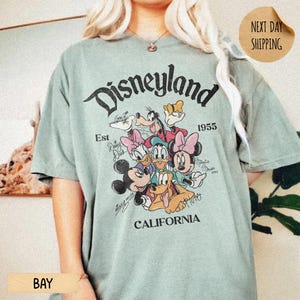Retro Disneyland California Comfort Color Shirt, Disneyland Est 1955 Shirt, Mickey And Friends Shirt, Disney Vacation Tee, Walt Disney World Bay (only Comfort)