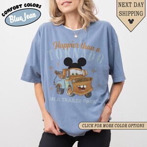 Tow Mater Disney Shirt, Disney Shirt, Urlaubs-T-Shirt, Gruppe passende Disney Shirts, Autos Geburtstag, Disney World Shirt Blue Jean (only CF)
