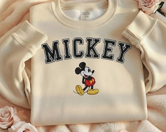 Embroidery Disney Shirt, Mickey Minnie Tshirt, Disneyland Shirt, Disney World Tee, Embroidered Gift Tshirt, Gift for Her, Disney Trip