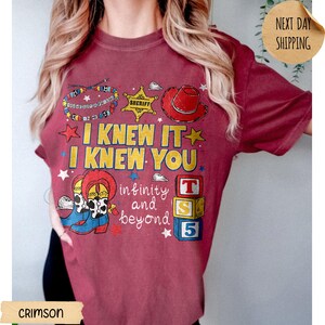 Retro I Knew It I Knew You Were Turning 5 Shirt, Swifts and Toy Story 5 Shirt, Disneyland Swifts Toy Story 5 Birthday,Toy Story Birthday tee Crimson/Heather Red