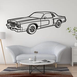 1977 Chevy Monte Carlo Metal Wall Art Classic Car Silhouette Decor for Garage Office Man Cave Retro Auto Enthusiast Gift