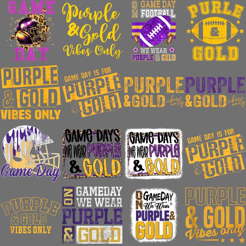 LA Purple and Gold Football Emma Bubble main image 0