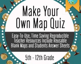 World Geography Map Quiz Template | Teacher Resource, Homeschool (Fill-In-The-Blank)