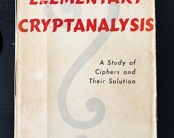 Vintage 1942 Cryptography Book – Elementary Cryptanalysis by Helen Gaines