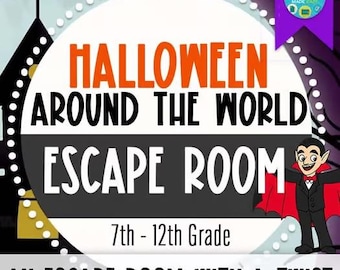 Geography Halloween Around the World Escape Room | Middle School High School