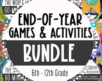 End-of-the-Year Geography Games & Activities Bundle | Interactive Review Fun