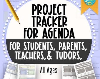 Weekly Project Agenda Tracker, Student Homework Planner (Digital/Printable)