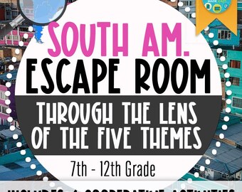 World Geography | South America Escape Room | Latin America Geography | Middle School | High School