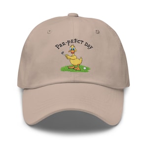 Embroidered Golf Dad Hat: Classic Chino Cotton Baseball Cap