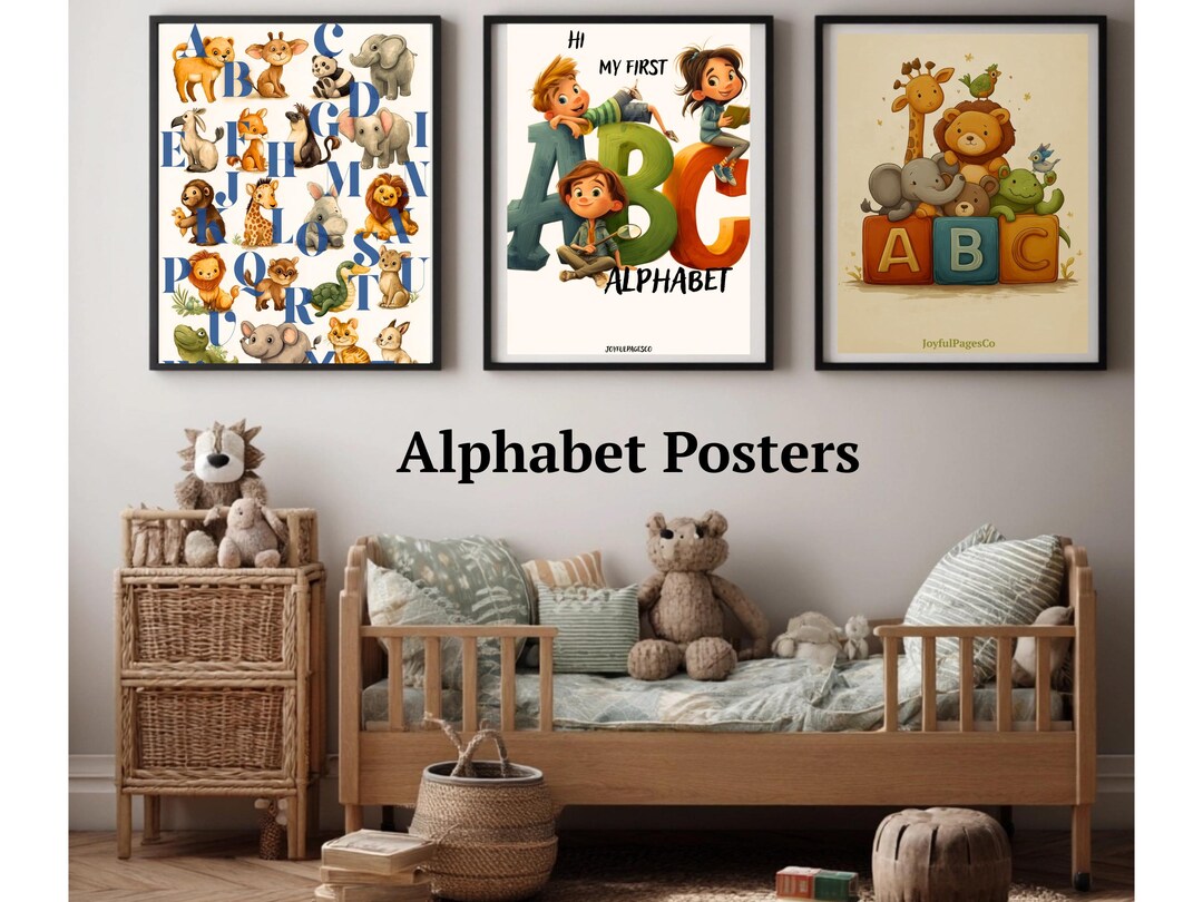 Alphabet Posters 10 Styles | Kids Room Decor | Preschool Classroom ABC ...