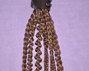 Extensiones de cabello con pinza de garra mediana con trenzas y giros / Rastas con clip / Cabello bohemio para festivales / Clip de cabello sintético / Colores personalizables