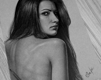 Custom Pencil Portrait from Photo | Hand-Drawn Graphite Portrait Gift
