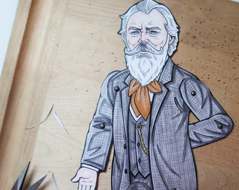 Johannes Brahms Articulated Paper Doll