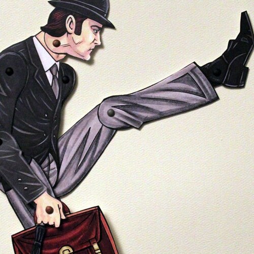 Ministry of Silly Walks John Cleese Articulated Paper Doll - Monty Python Lovers