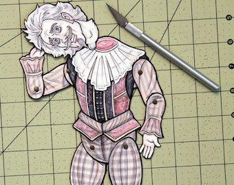 Nearly Headless Articulated Paper Doll