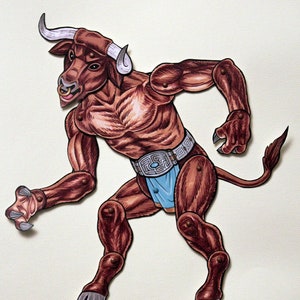 Minotaur Articulated Paper Doll image 1