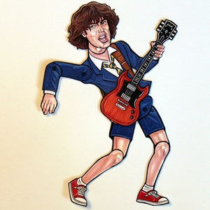 Angus Young AC/DC Articulated Paper Doll - Etsy