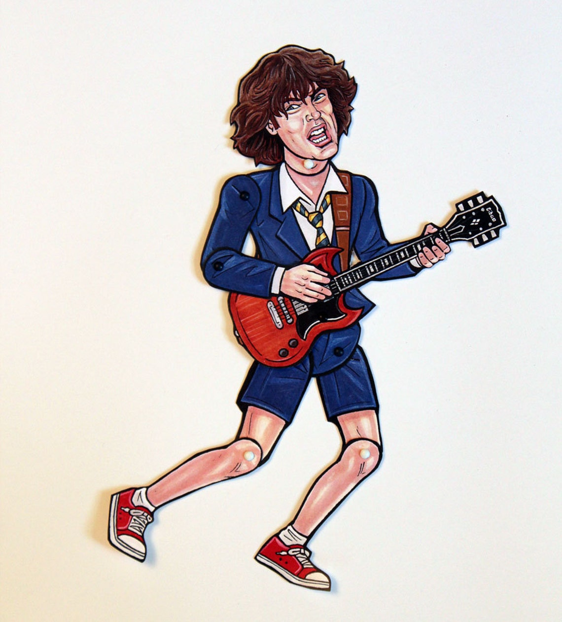 Angus Young AC/DC Articulated Paper Doll - Etsy